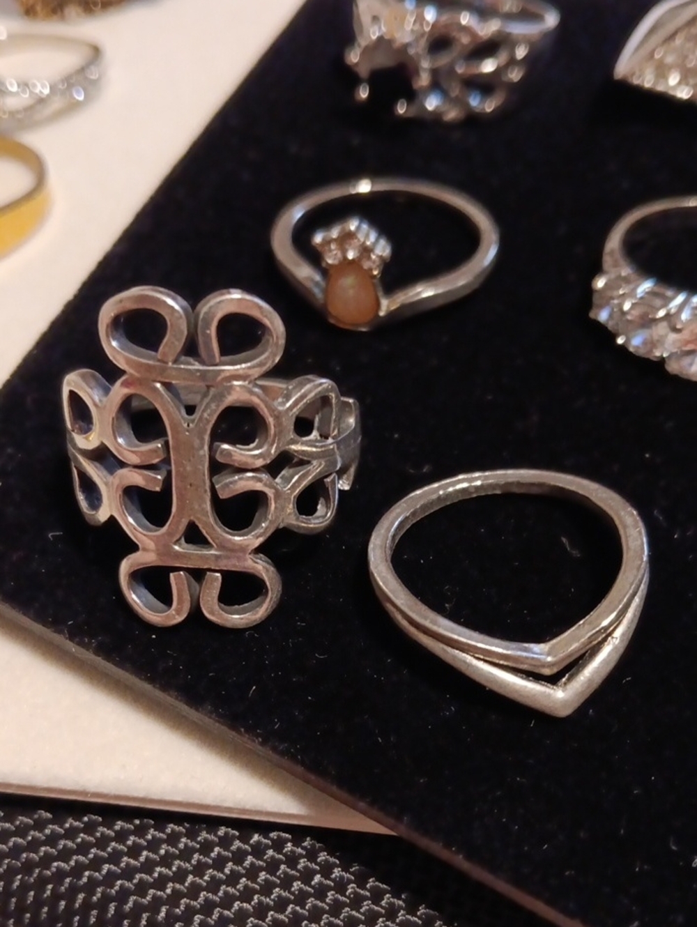 Mixed size Rings - Silver Toned and Gold Toned